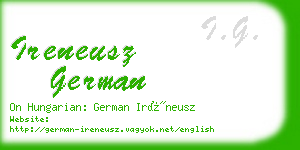 ireneusz german business card